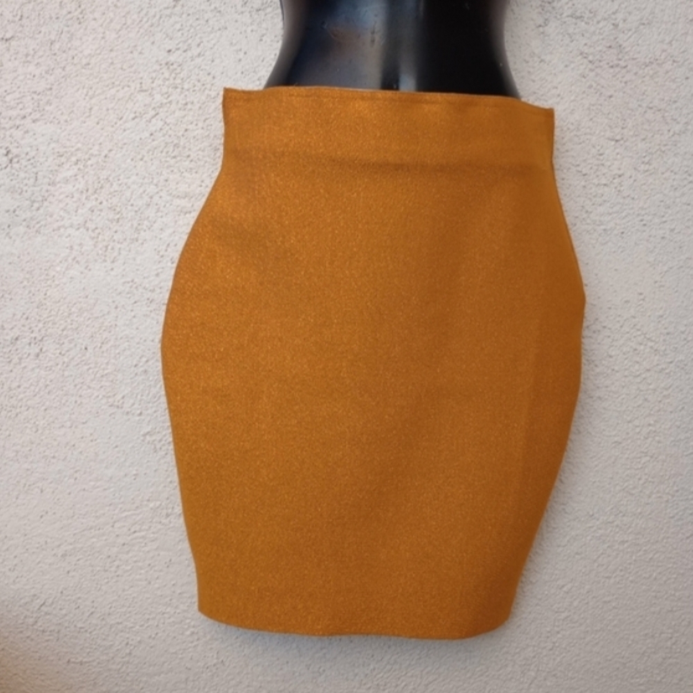 Chocolate Golden Pencil Skirt
